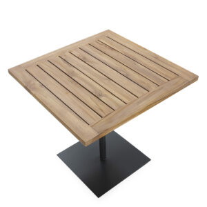 MESA COMEDOR MADERA DE TECA/METAL NATURAL/GRIS OSCURO