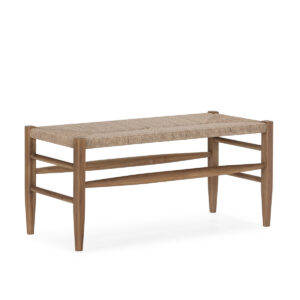 BANCO 100X45X47 MADERA DE TECA/JACINTO DE AGUA SINTÉTICO -- NATURAL